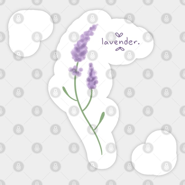 lavender. Sticker by Introverted_Sawfish